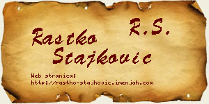 Rastko Stajković vizit kartica